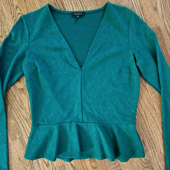 Long sleeve peplum blouse - Picture 3 of 7